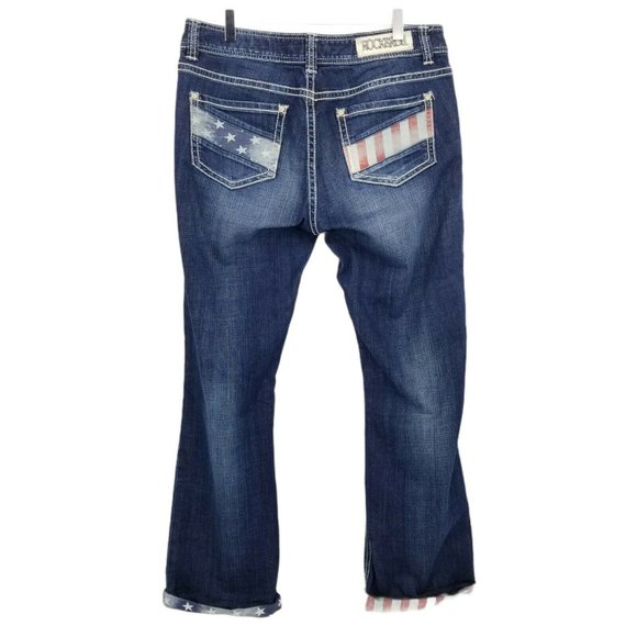 Rock & Roll Womens Blue Boyfriend Jeans Size 31X30 - Picture 1 of 10